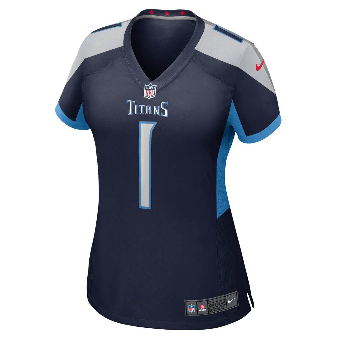 Number 1 Bride Tennessee Titans Women's Game Jersey - Navy
