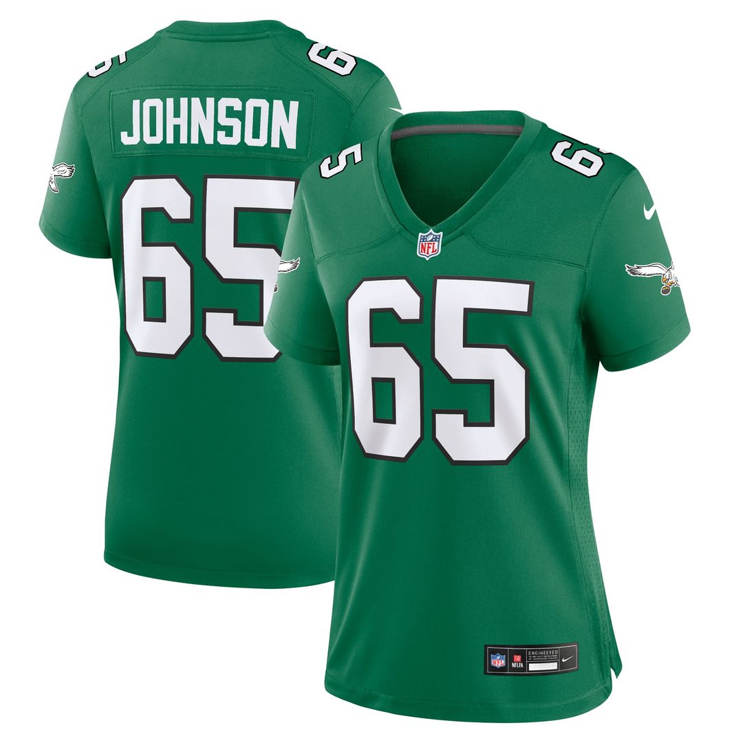 Lane Johnson Philadelphia Eagles Women's Alternate Game Jersey - Kelly Green