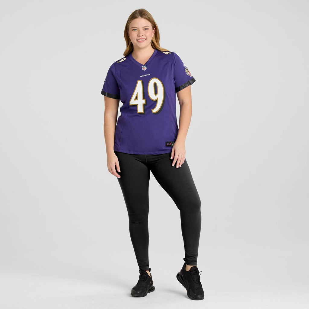 Jay Higgins IV Baltimore Ravens Women's Team Game Jersey - Purple