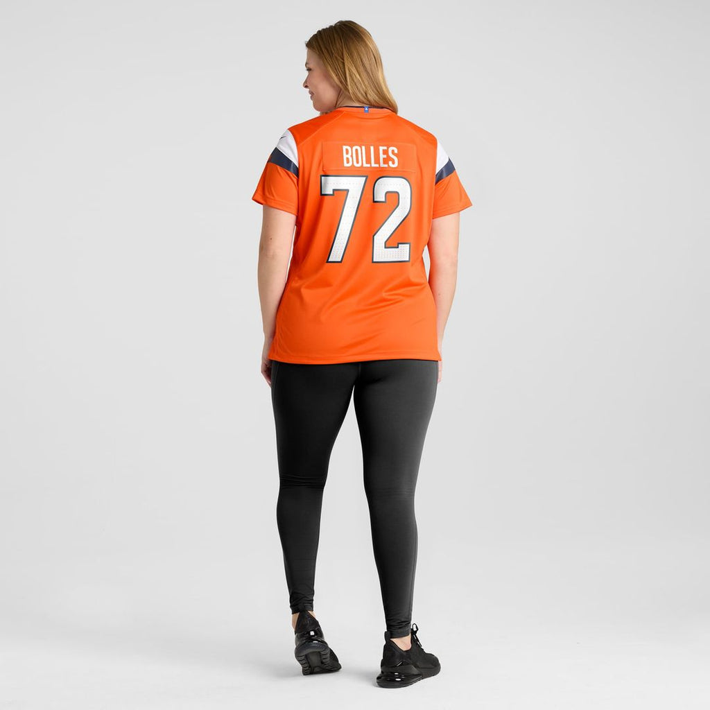 Garett Bolles Denver Broncos Women's Team Game Jersey - Orange