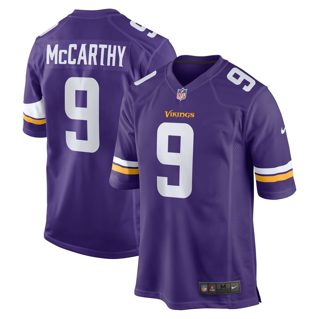 J.J. McCarthy Minnesota Vikings Alternate Game Player Jersey - White