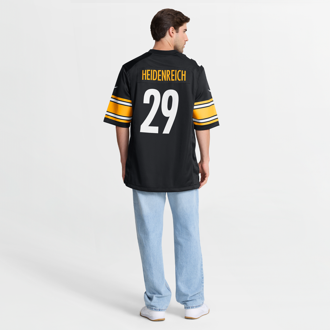 Eli Heidenreich Pittsburgh Steelers Team Game Jersey - Black