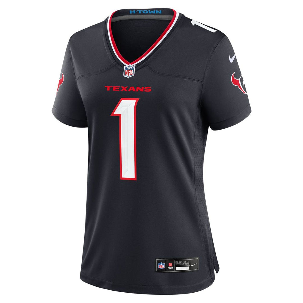 Houston Texans Women's #1 Mom Game Jersey - Navy