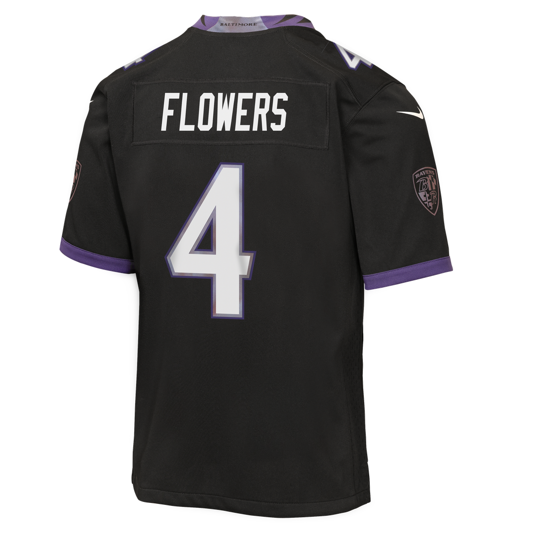 Zay Flowers Baltimore Ravens Youth Alternate Game Jersey - Black
