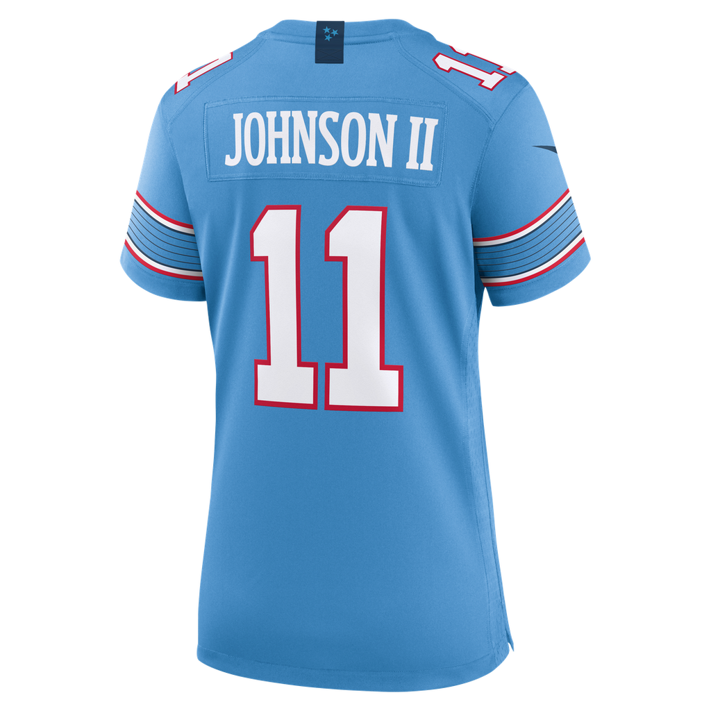 Jermaine Johnson II Tennessee Titans Women's Team Game Jersey - Light Blue