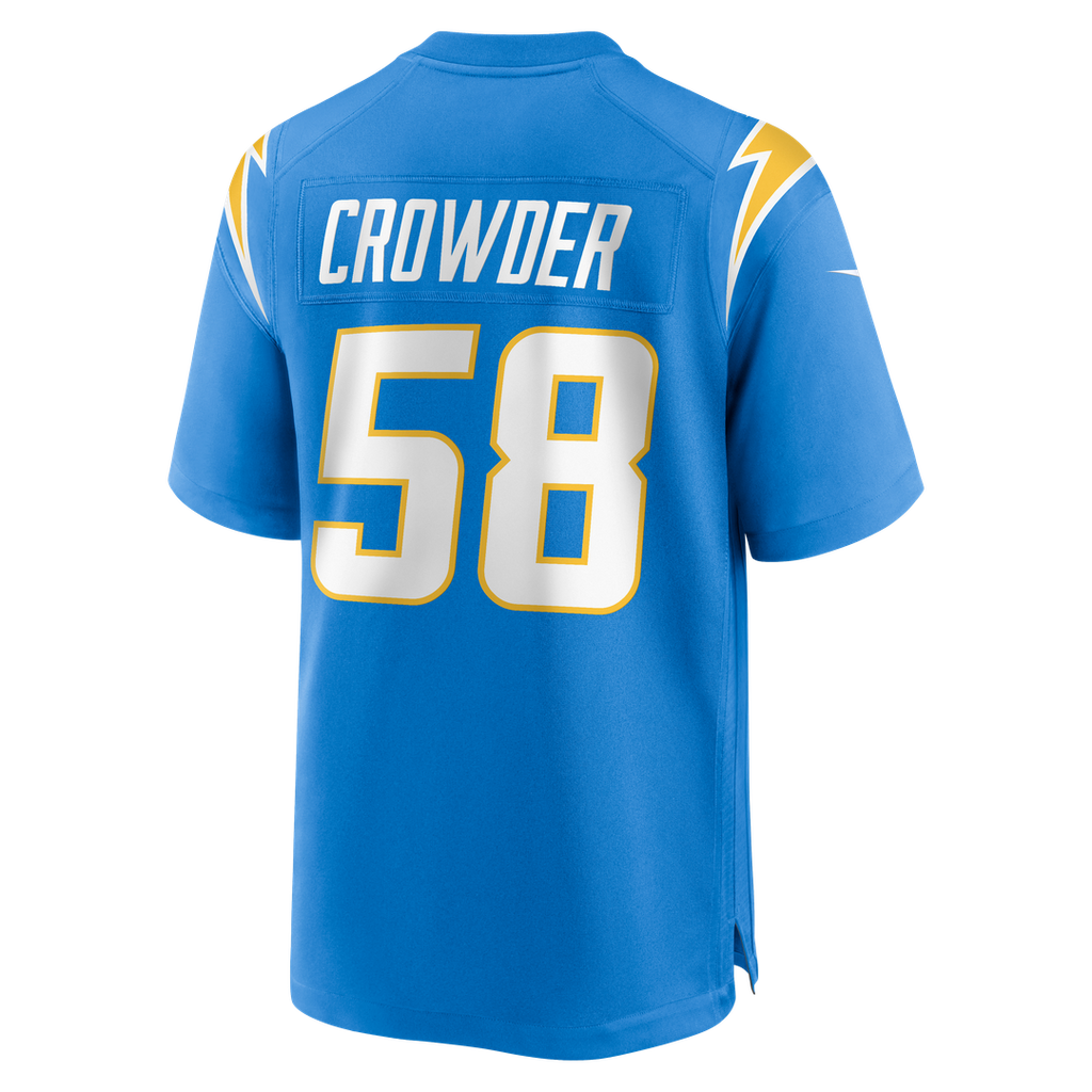 Tae Crowder Los Angeles Chargers Team Game Jersey - Powder Blue