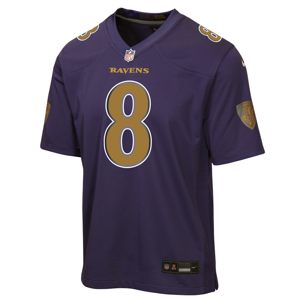Lamar Jackson Baltimore Ravens Youth Alternate 2 Game Jersey - Purple