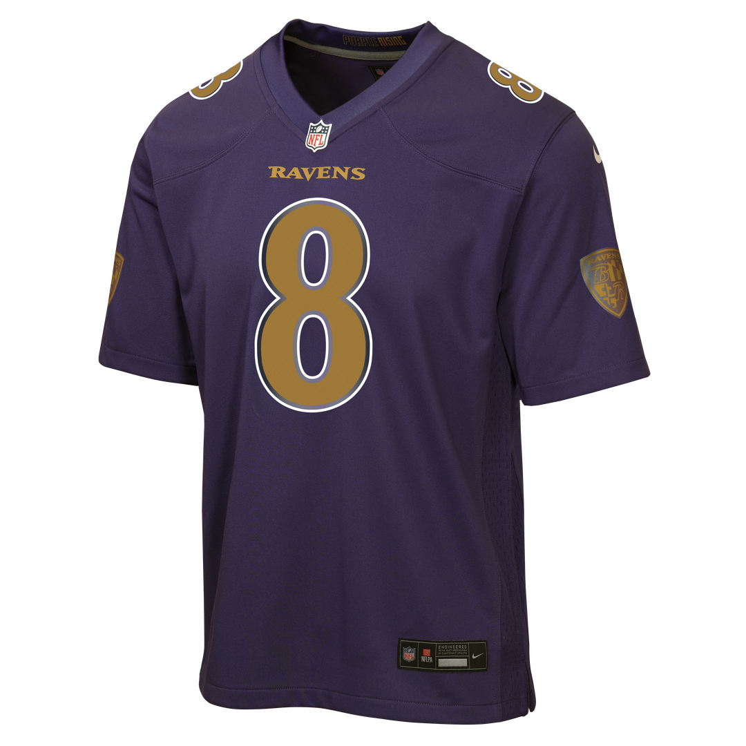Lamar Jackson Baltimore Ravens Youth Alternate 2 Game Jersey - Purple