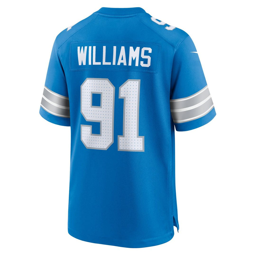 Tyleik Williams Detroit Lions Team Game Jersey - Blue
