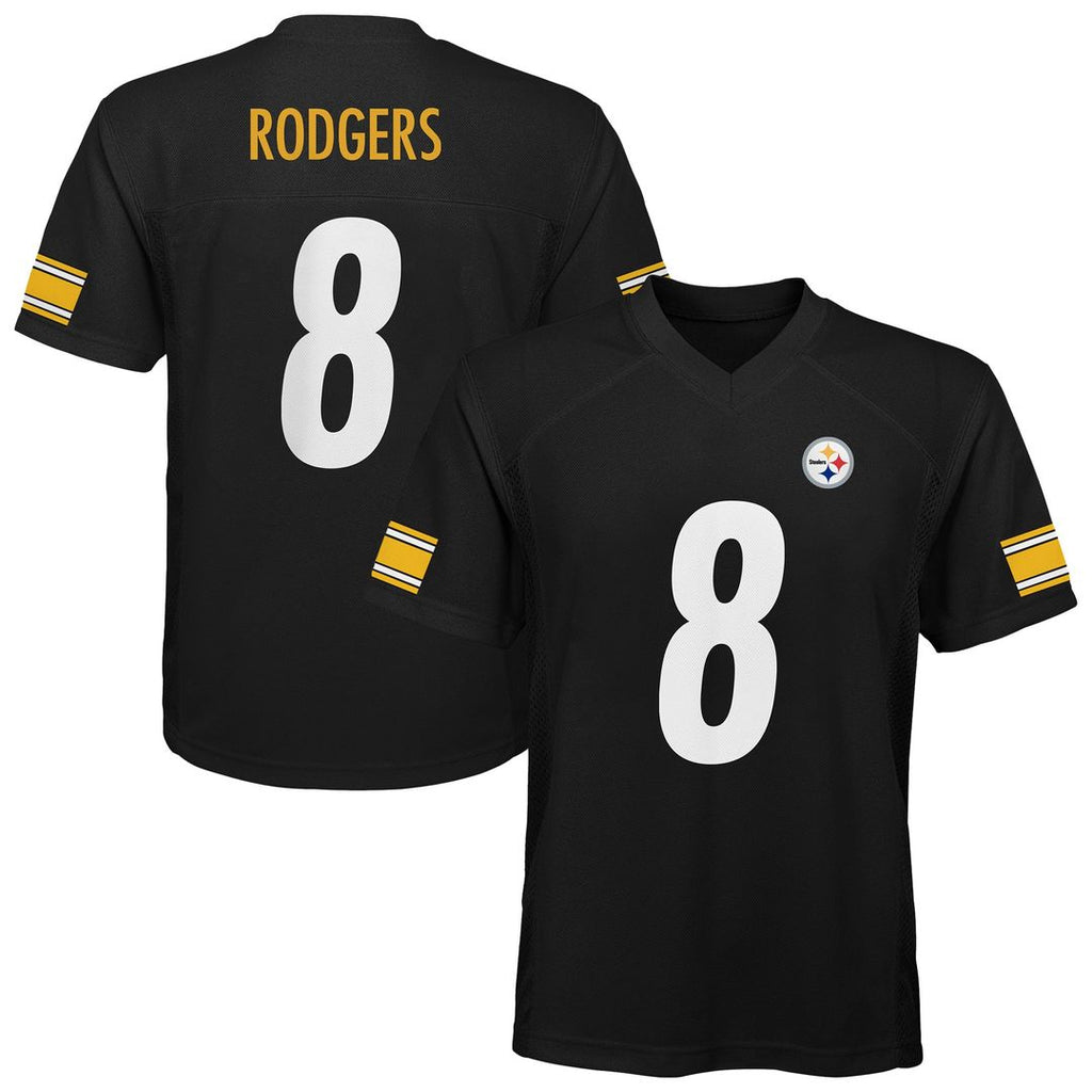 Aaron Rodgers Pittsburgh Steelers Outerstuff Youth Replica Player Jersey - Black