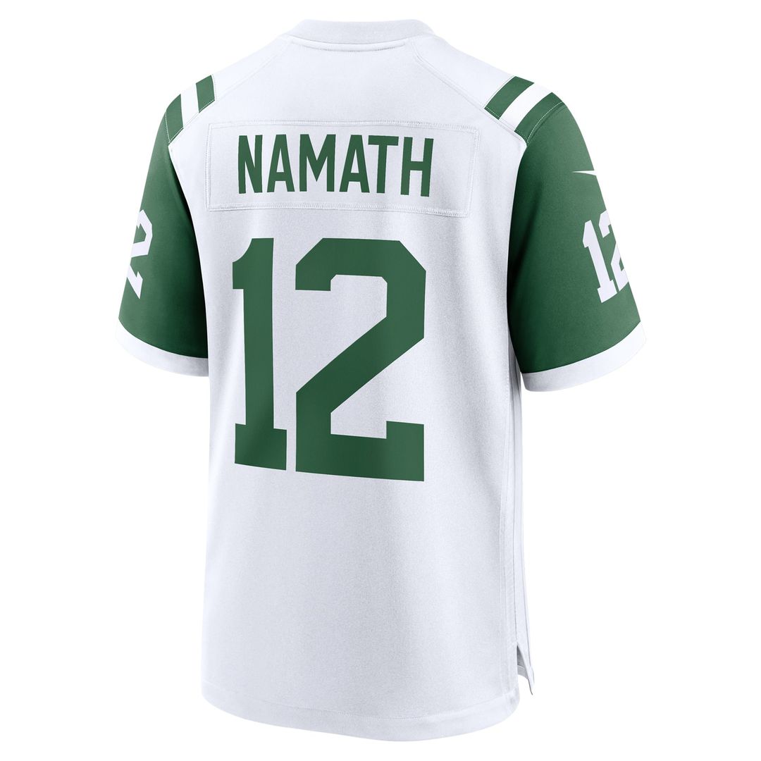 Joe Namath New York Jets Classic Alternate Retired Player Game Jersey - White
