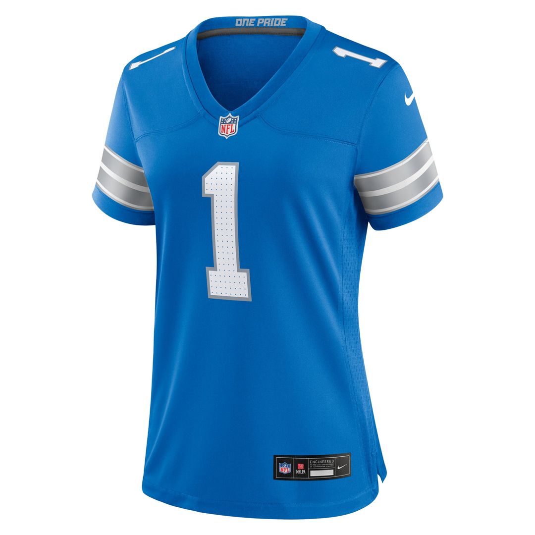 Number 1 Mom Detroit Lions Game Jersey - Blue