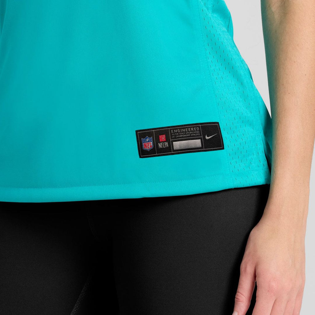 Aaron Brewer Miami Dolphins Women's Game Jersey - Aqua