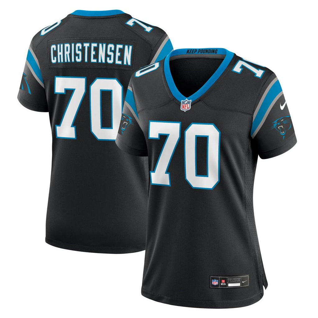 Brady Christensen Carolina Panthers Women's Team Game Jersey - Black