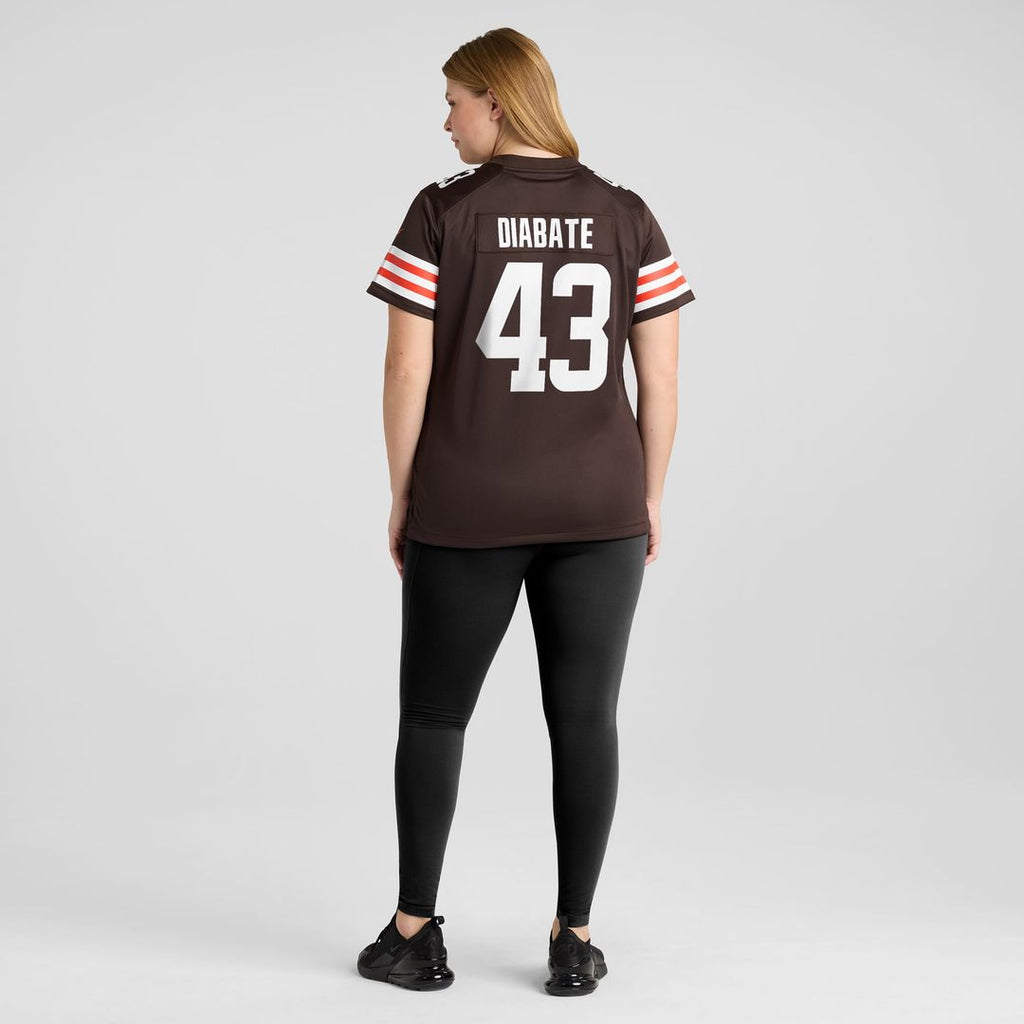 Mohamoud Diabate Cleveland Browns Women's Team Game Jersey - Brown