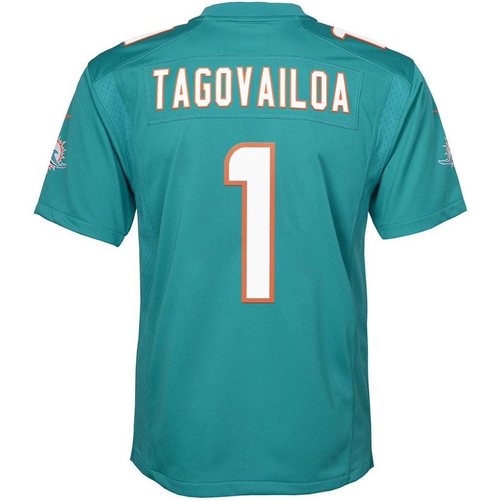 Tua Tagovailoa Miami Dolphins Youth Game Jersey - Aqua