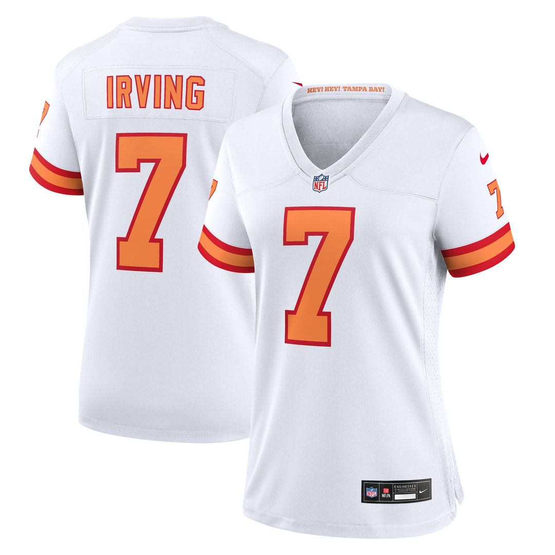Bucky Irving '76 Tampa Bay Buccaneers Women's Game Jersey - White
