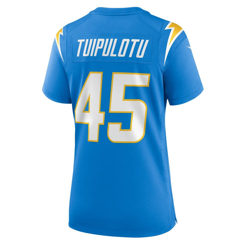 Tuli Tuipulotu Los Angeles Chargers Women's Team Game Jersey - Powder Blue