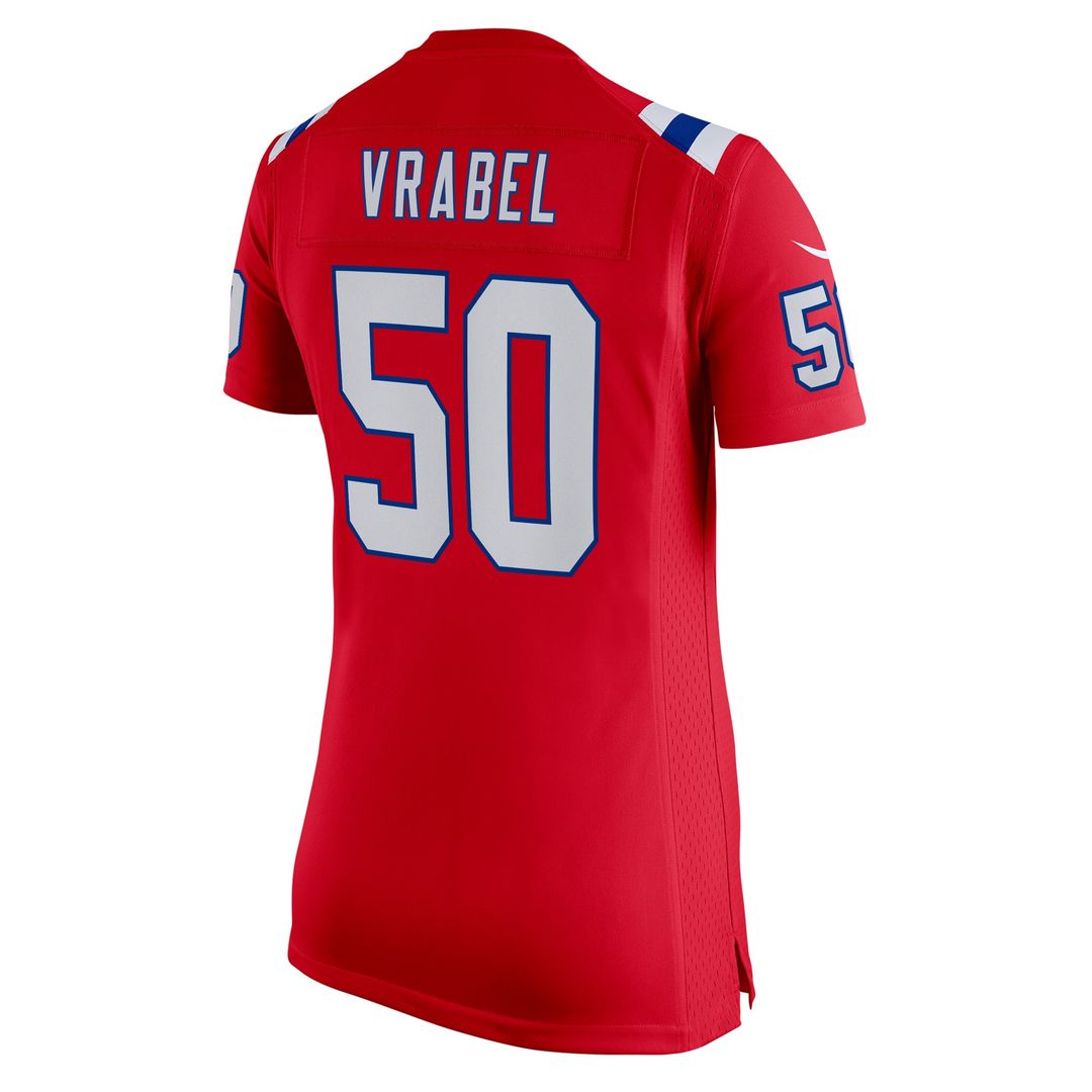 Mike Vrabel New England Patriots Women's Retired Game Jersey - Red