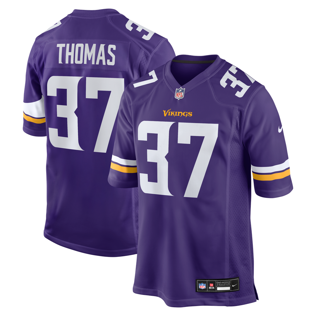Tavierre Thomas Minnesota Vikings Team Game Jersey - Purple