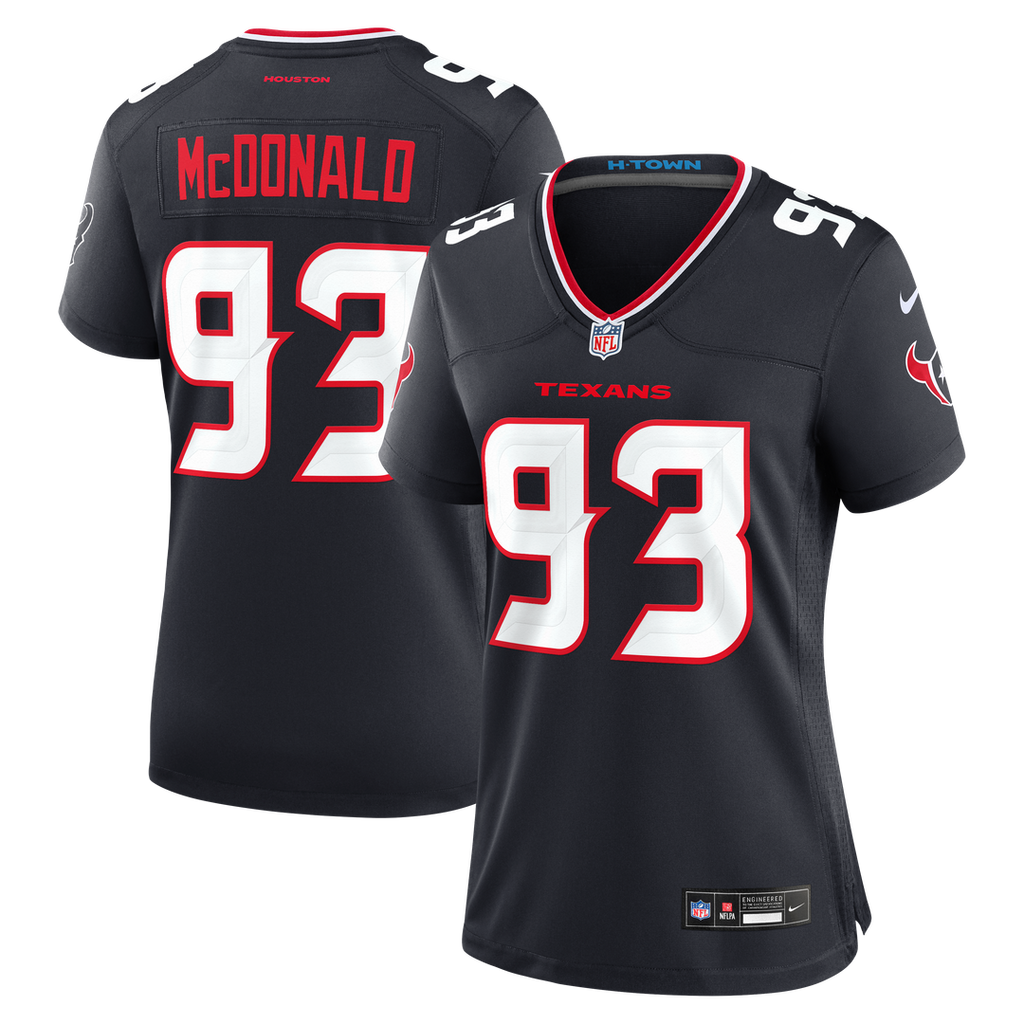 Kayden McDonald Houston Texans Women's Team Game Jersey - Navy