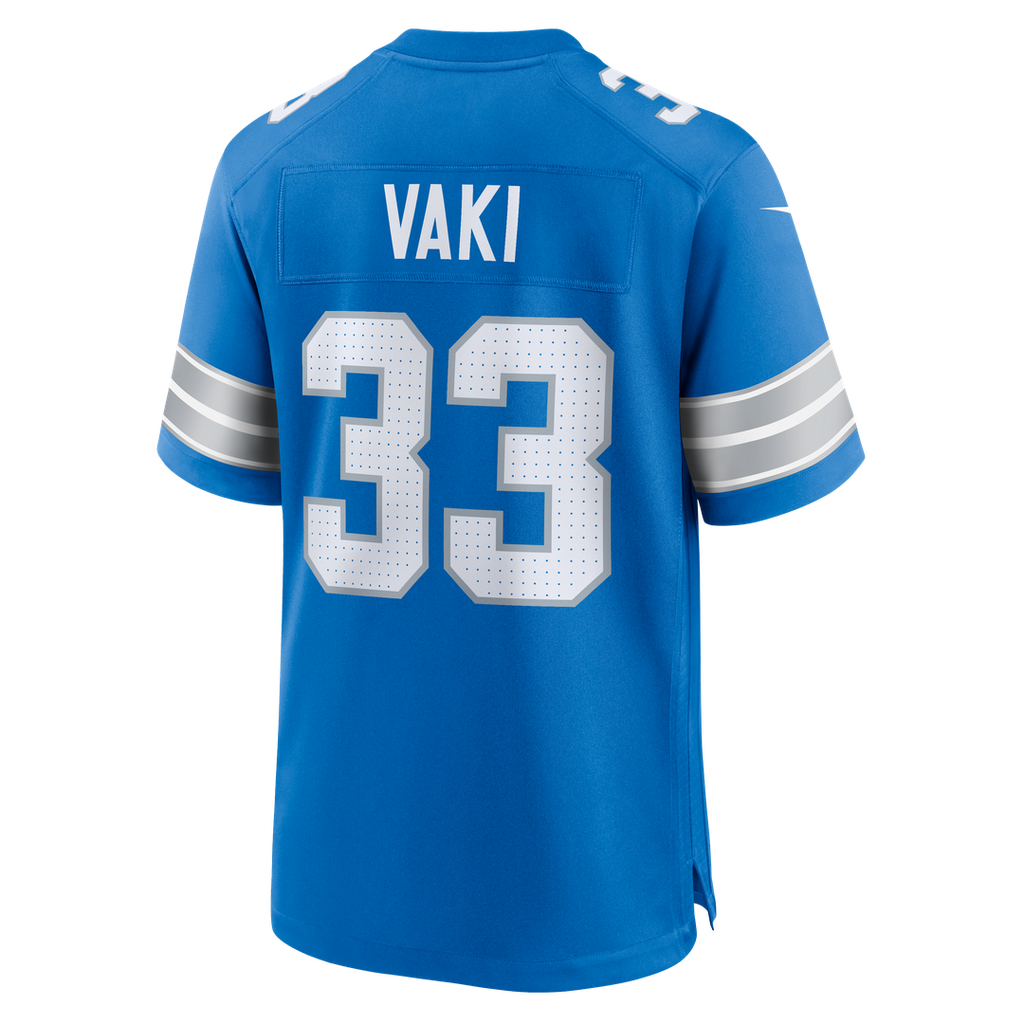 Sione Vaki Detroit Lions Team Game Jersey - Blue