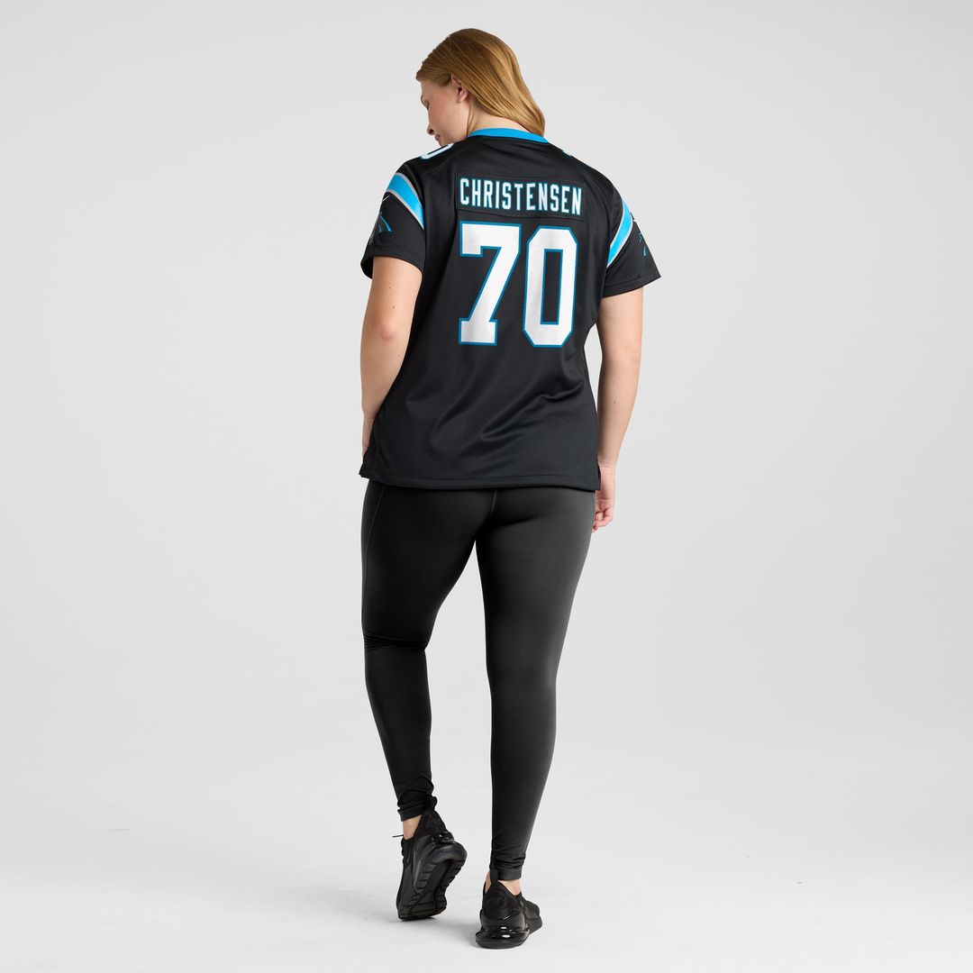 Brady Christensen Carolina Panthers Women's Team Game Jersey - Black