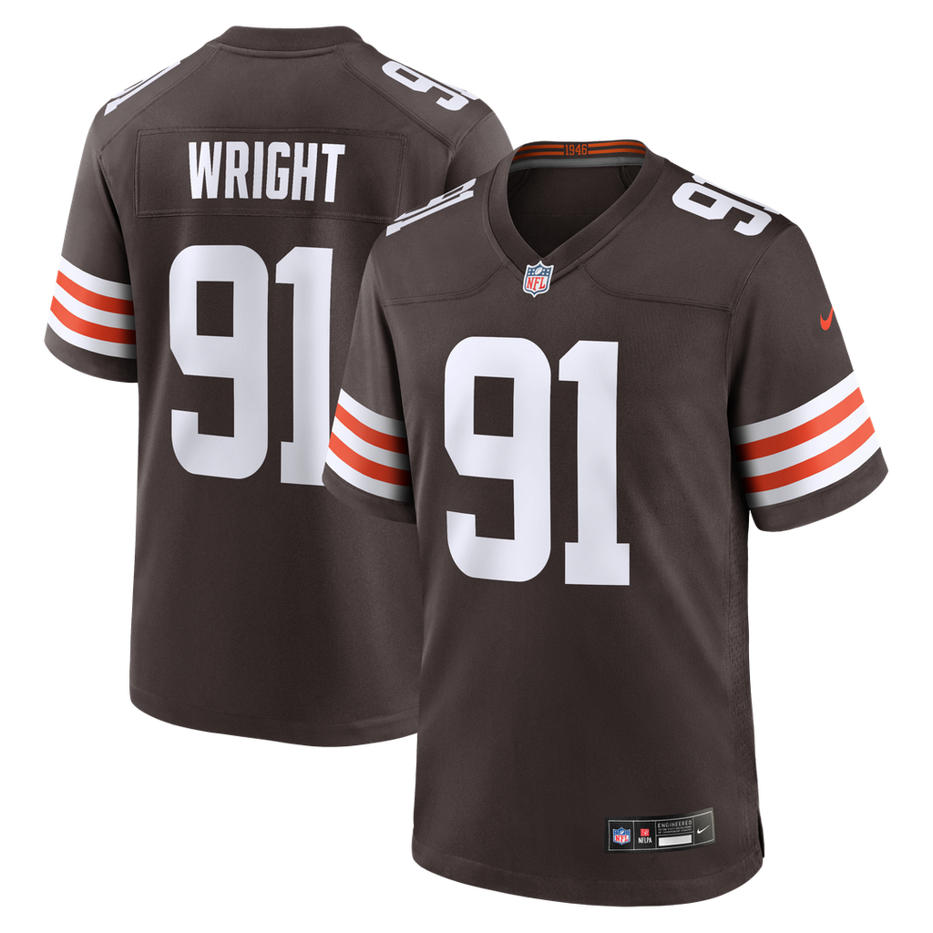 Alex Wright Cleveland Browns Team Game Jersey - Brown