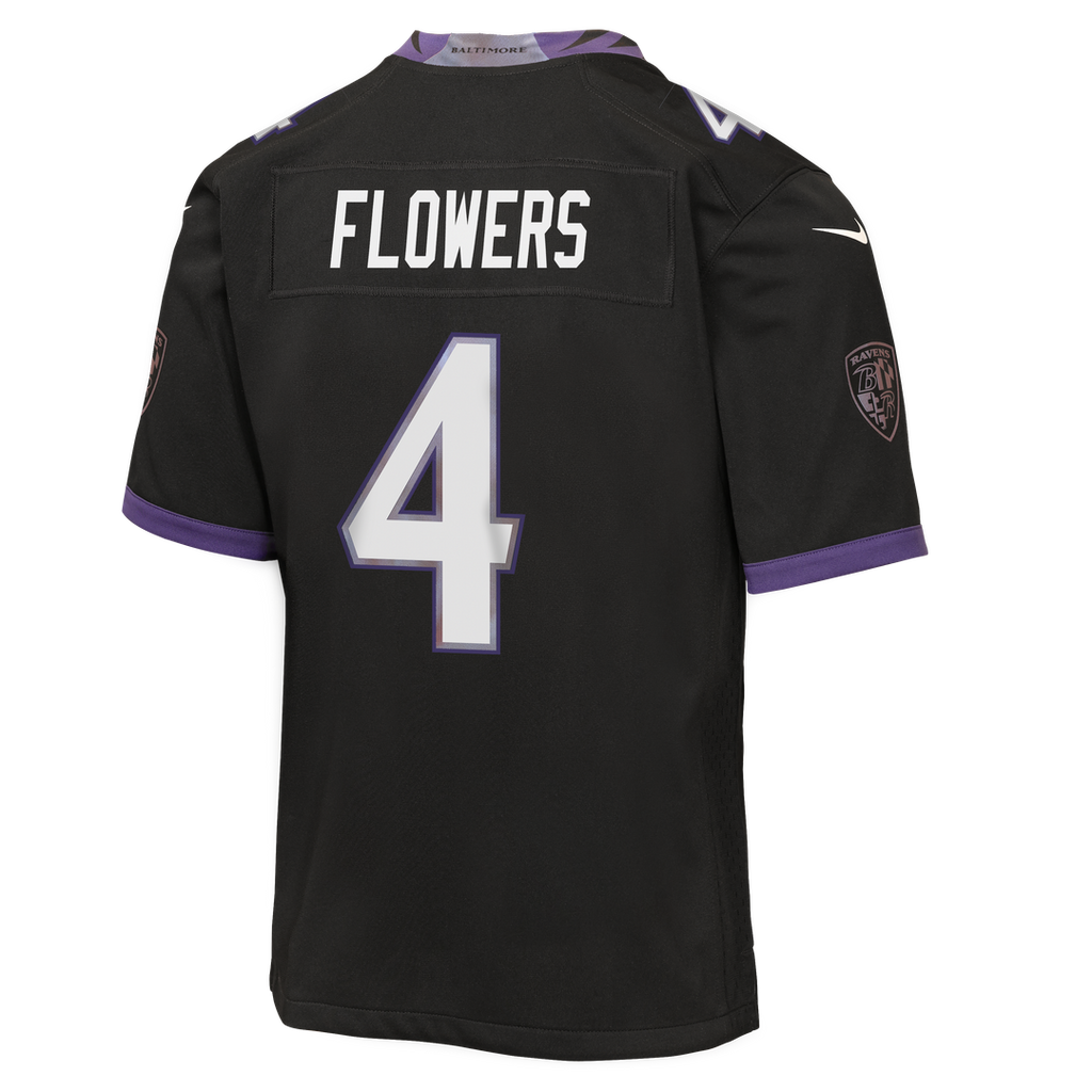 Zay Flowers Baltimore Ravens Youth Alternate Game Jersey - Black