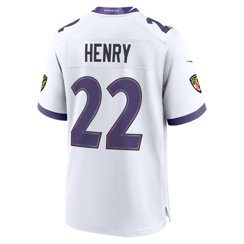 Derrick Henry Baltimore Ravens Game Jersey - White