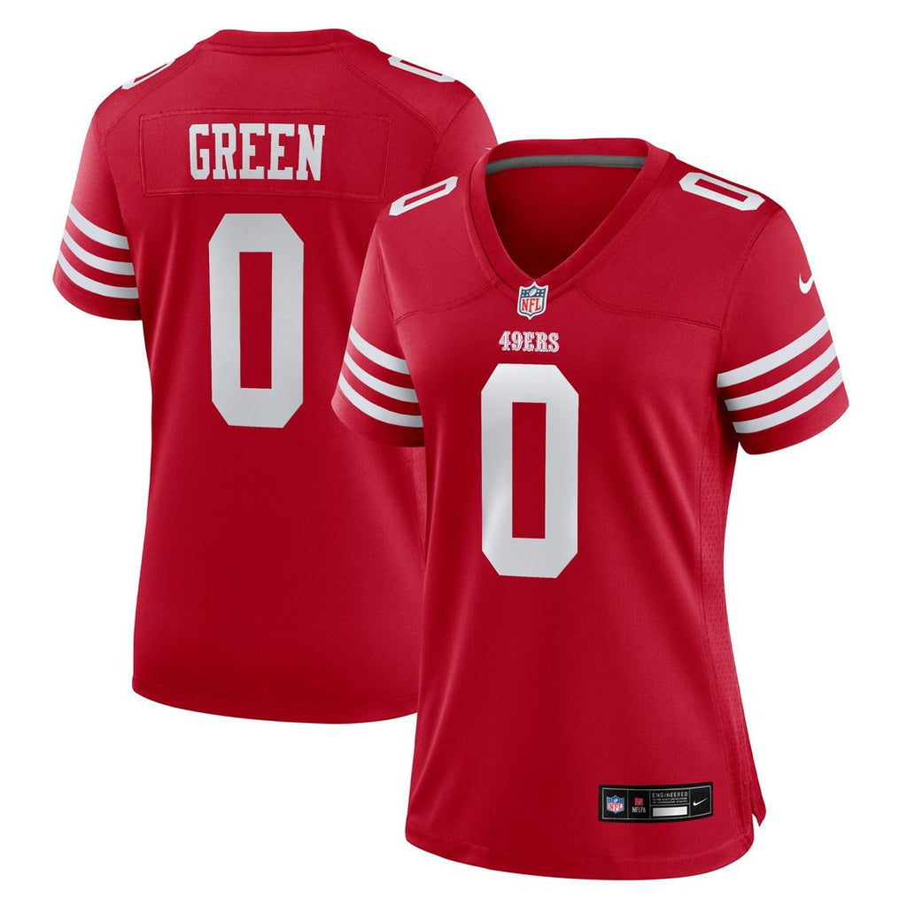 Renardo Green San Francisco 49ers Women's Team Game Jersey - Scarlet