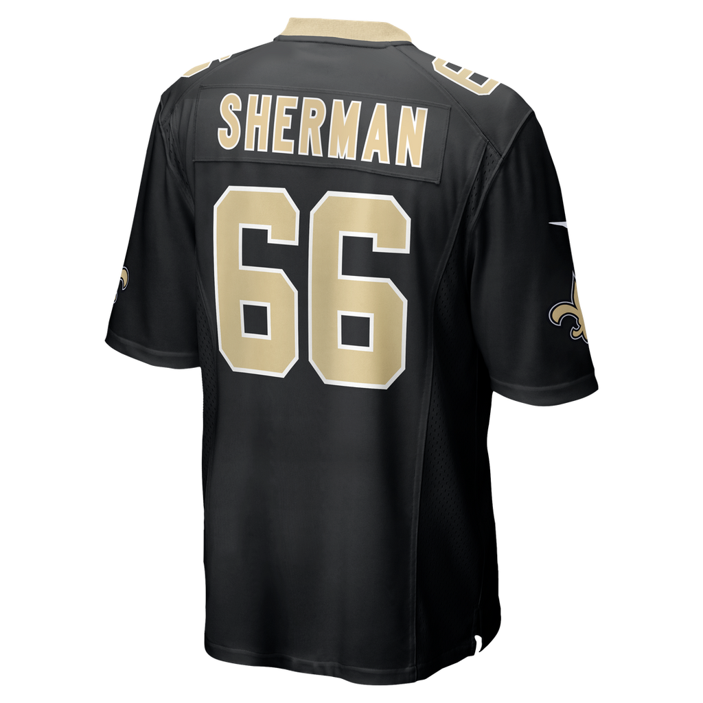 William Sherman New Orleans Saints Team Game Jersey - Black