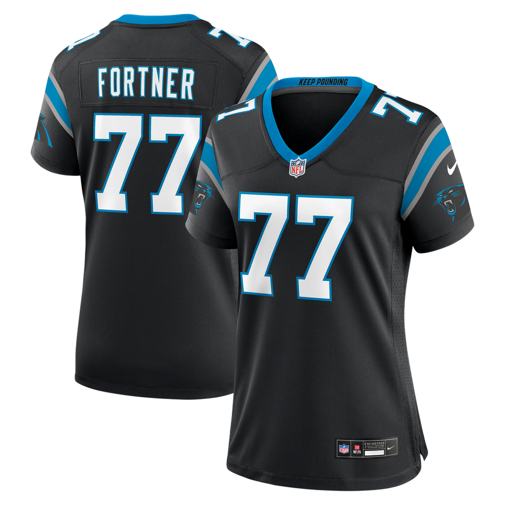 Luke Fortner Carolina Panthers Women's Team Game Jersey - Black