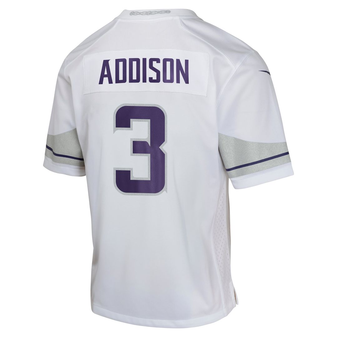 Addison Minnesota Vikings Youth Game Jersey - White