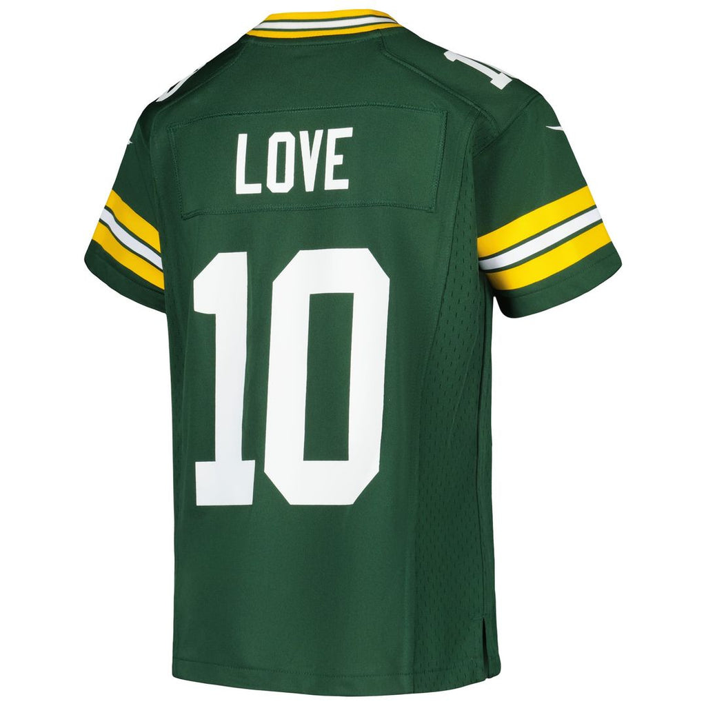 Love Green Bay Packers Youth Game Jersey - Green