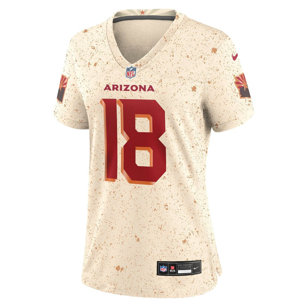 Marvin Harrison Jr. Arizona Cardinals Women's 2025 Rivalries Collection Game Jersey - Natural