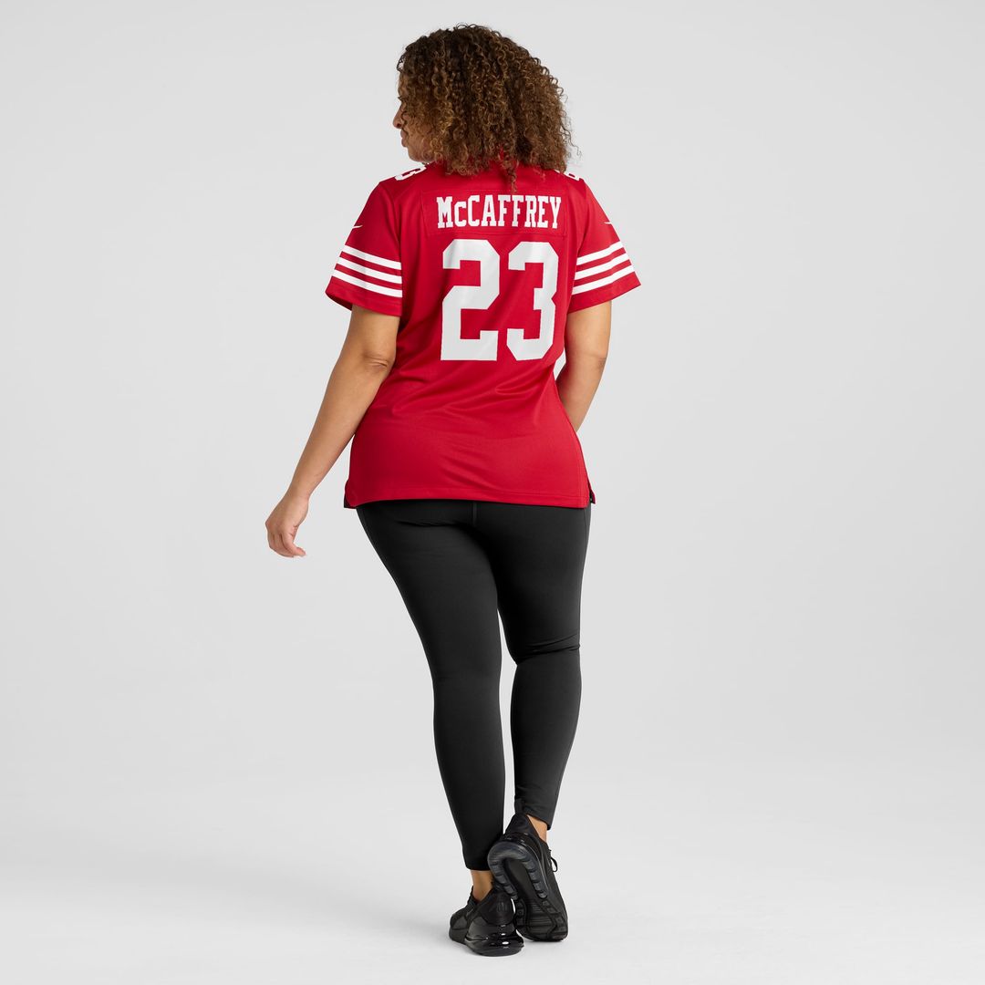 Christian McCaffrey San Francisco 49ers Women's Player Jersey - Scarlet