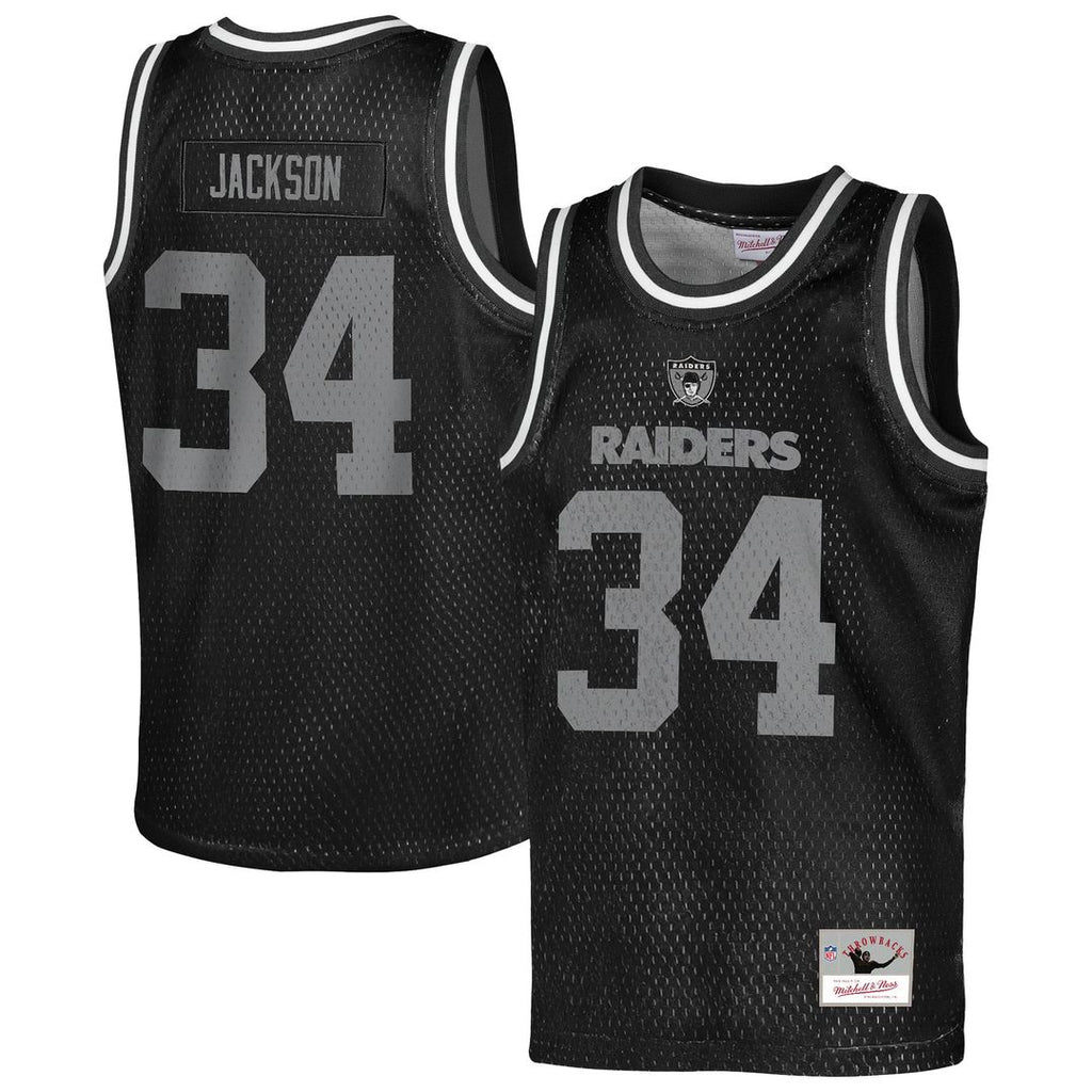 Bo Jackson Las Vegas Raiders Mitchell & Ness Youth Retired Player Basketball Fashion Jersey - Black