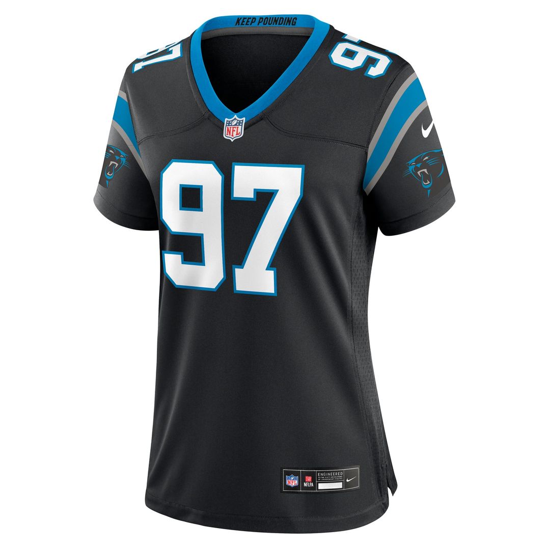 Bobby Brown III Carolina Panthers Women's Team Game Jersey - Black