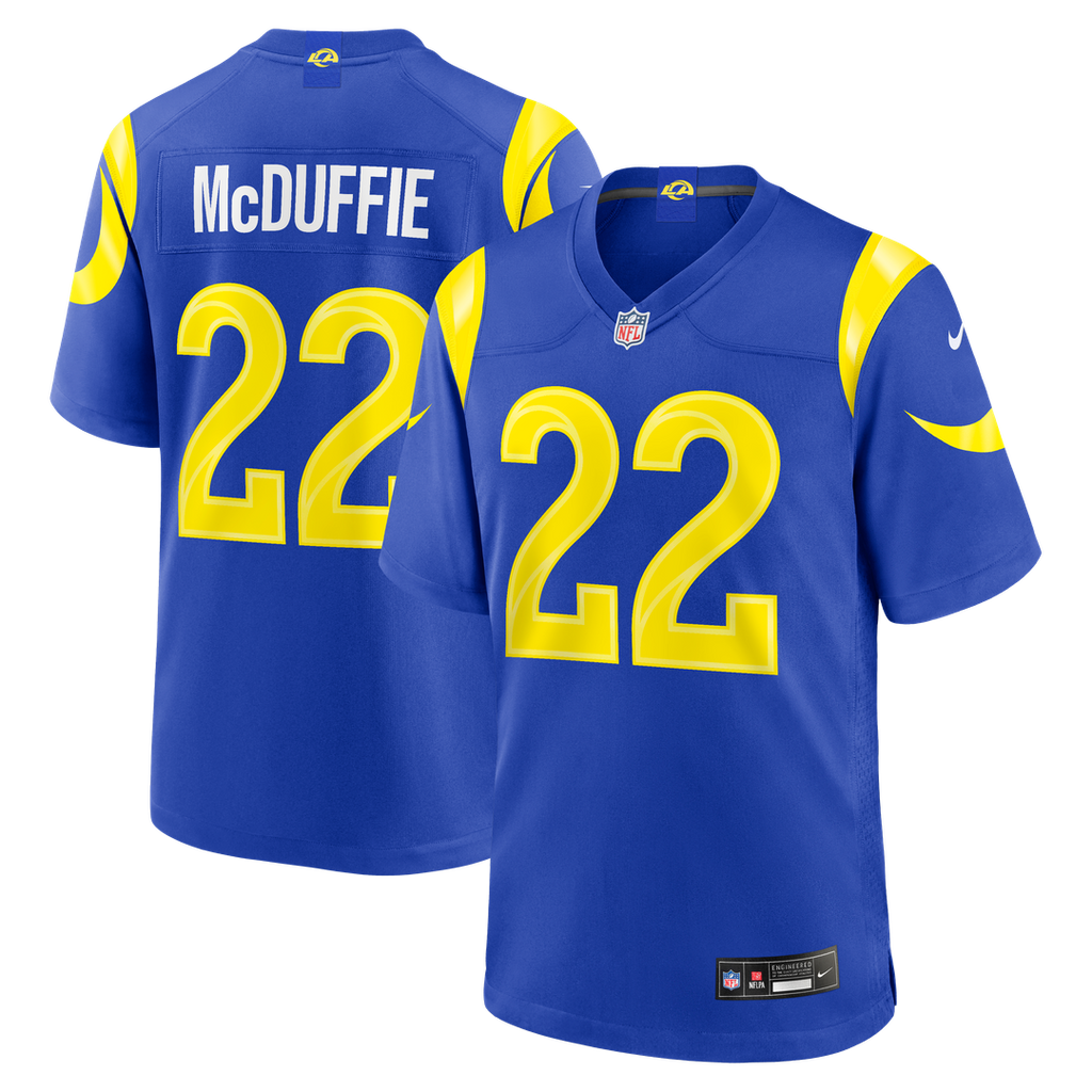 Trent McDuffie Los Angeles Rams Team Game Player Jersey - Royal