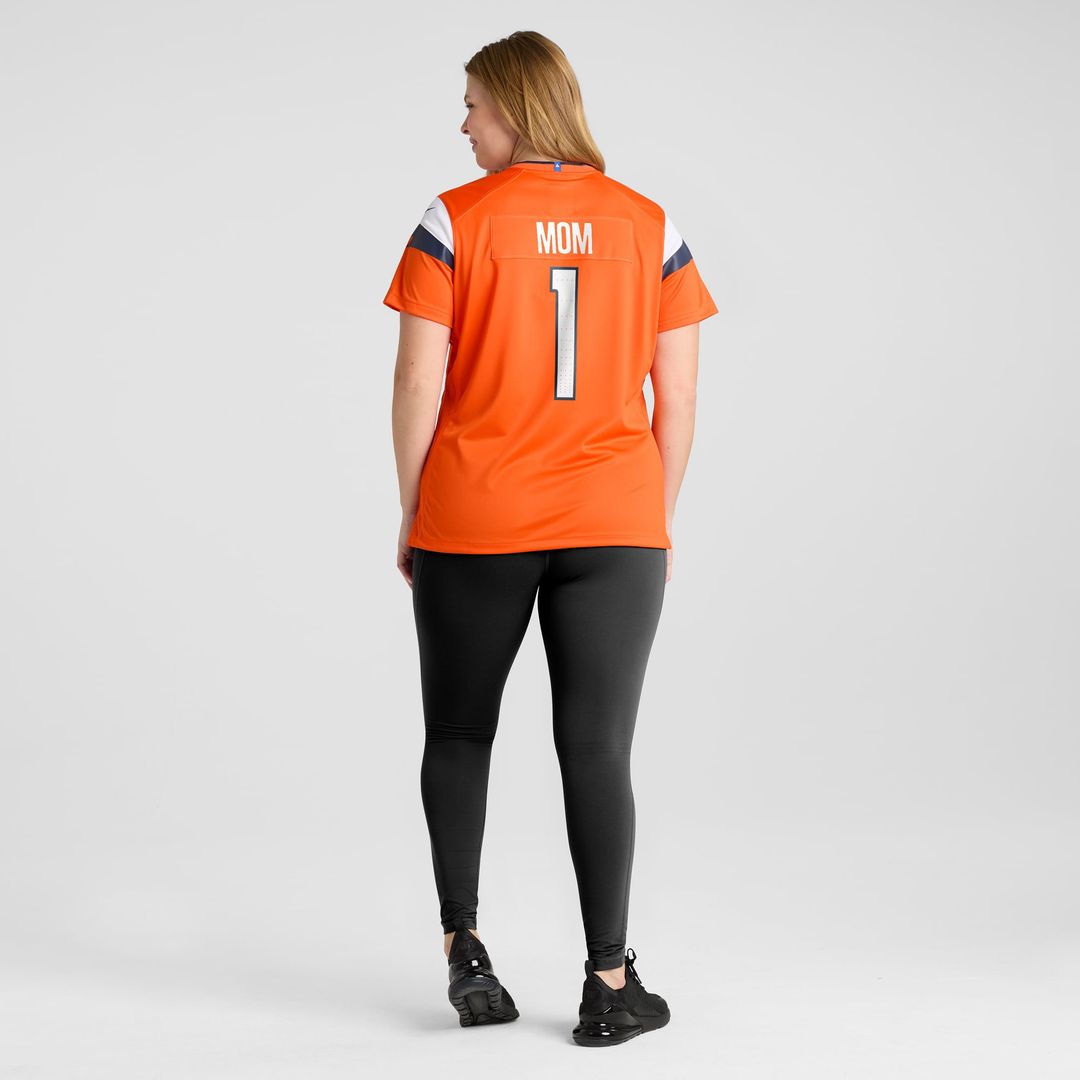 Denver Broncos Women's #1 Mom Game Jersey - Orange