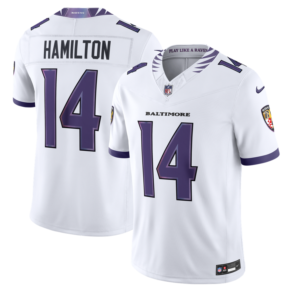 Kyle Hamilton Baltimore Ravens Vapor F.U.S.E. Stitched Limited Jersey - White