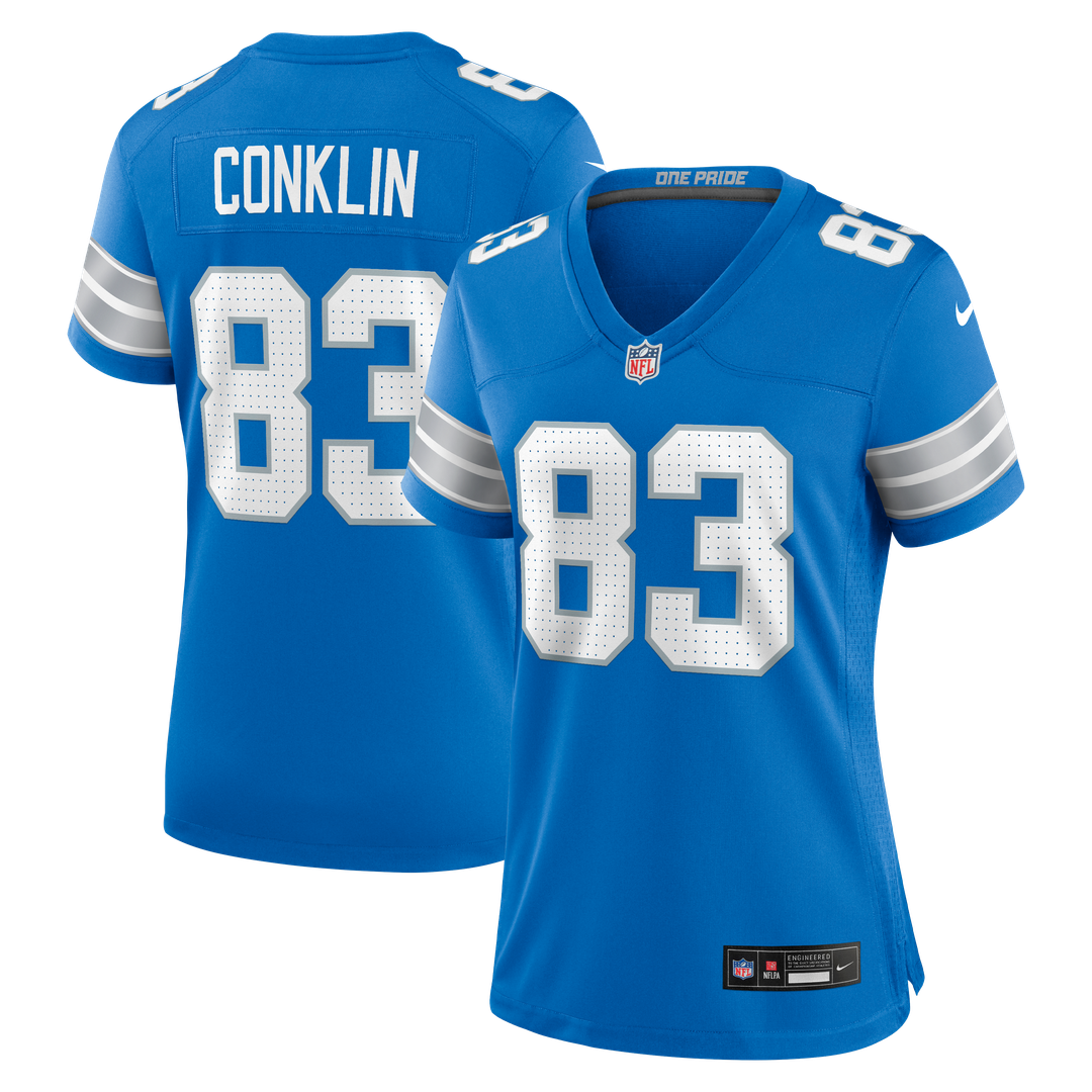Tyler Conklin Detroit Lions Women's Team Game Jersey - Blue