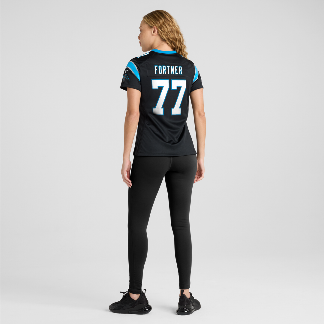 Luke Fortner Carolina Panthers Women's Team Game Jersey - Black