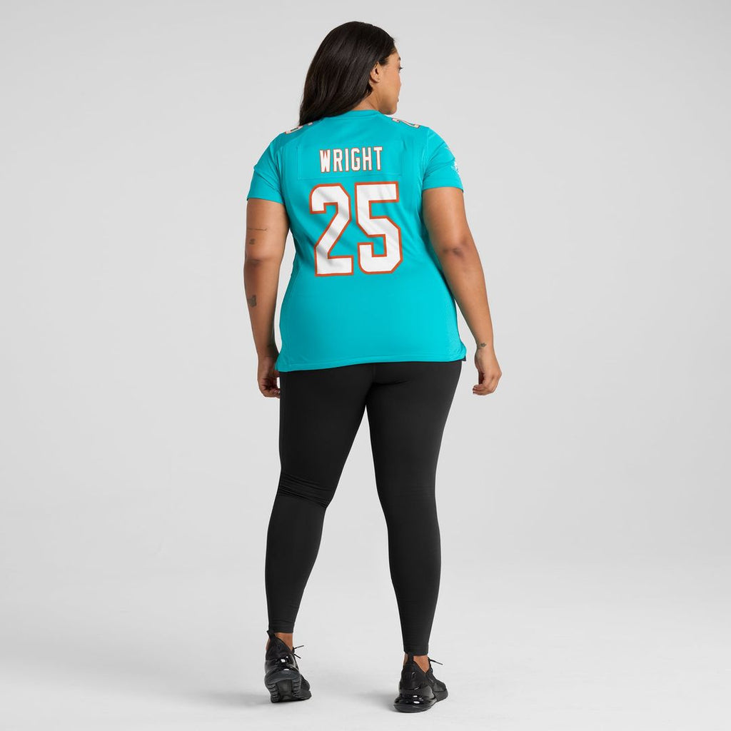 Jaylen Wright Miami Dolphins Women's Game Jersey - Aqua