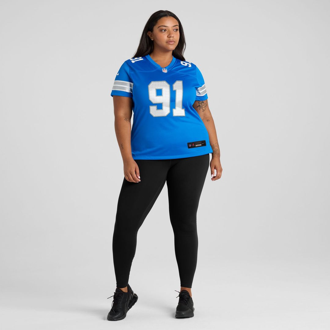 Tyleik Williams Detroit Lions Women's Team Game Jersey - Blue