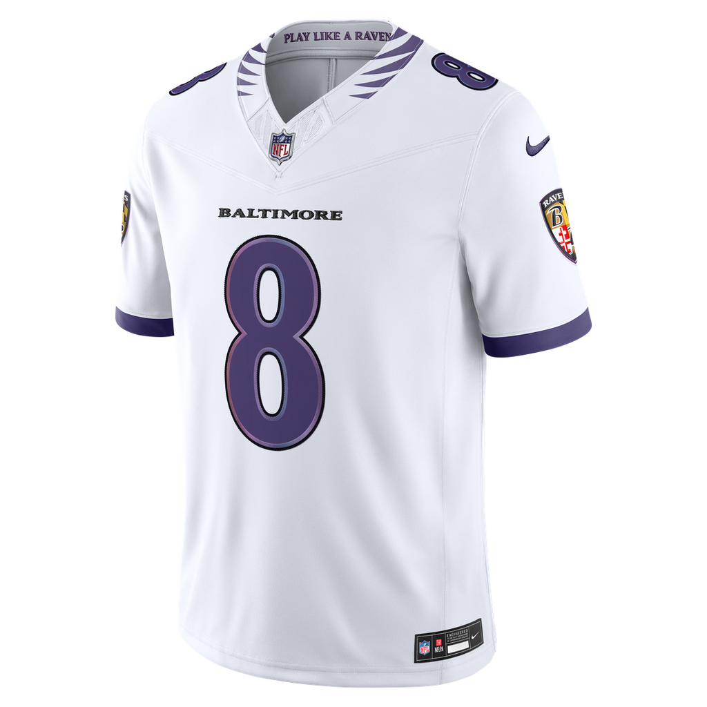 Lamar Jackson Baltimore Ravens Vapor F.U.S.E. Stitched Limited Jersey - White