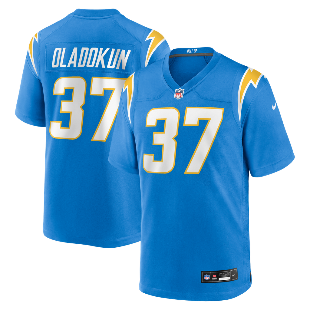 Oladokun Los Angeles Chargers Team Game Jersey - Powder Blue