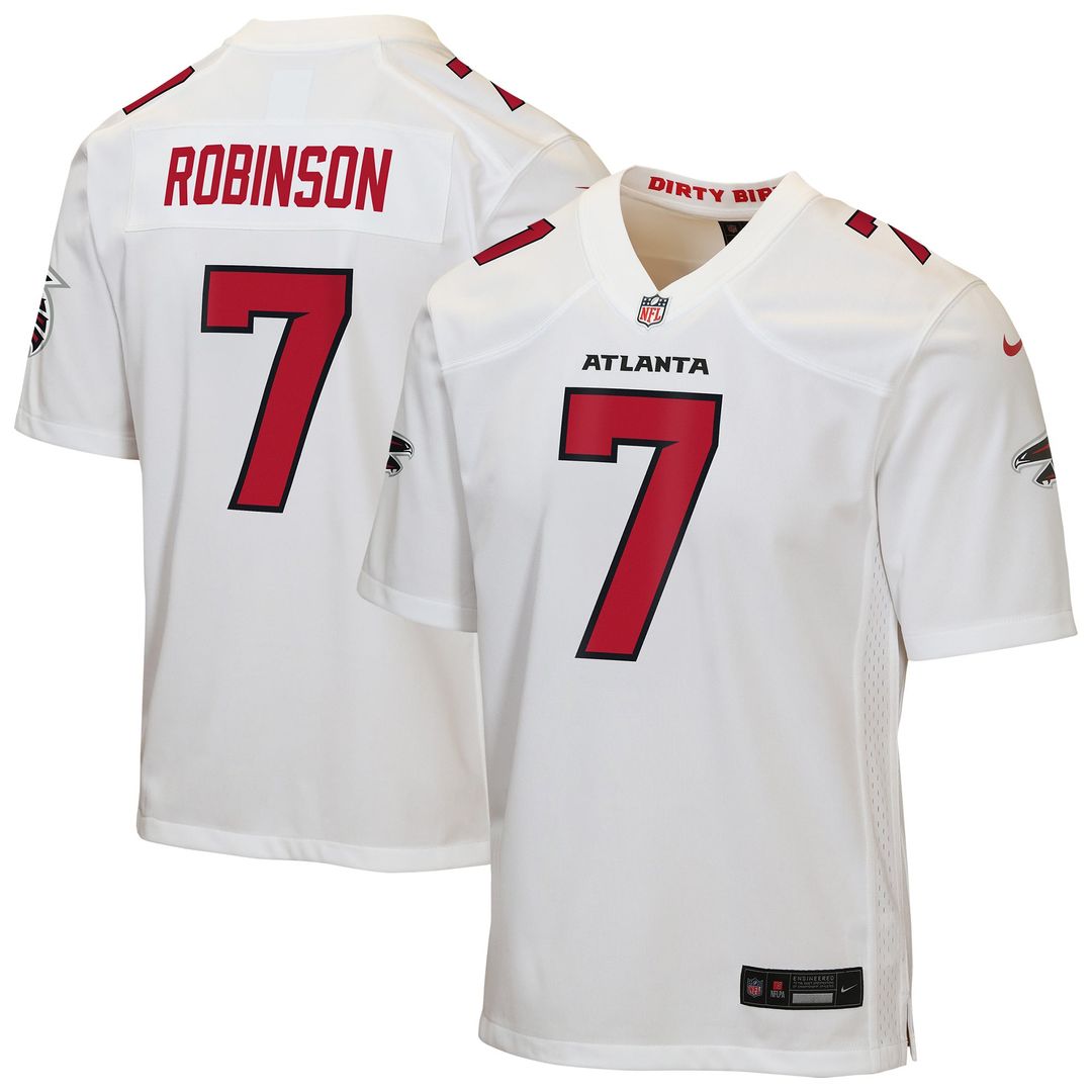 Bijan Robinson Atlanta Falcons Youth Game Jersey - White