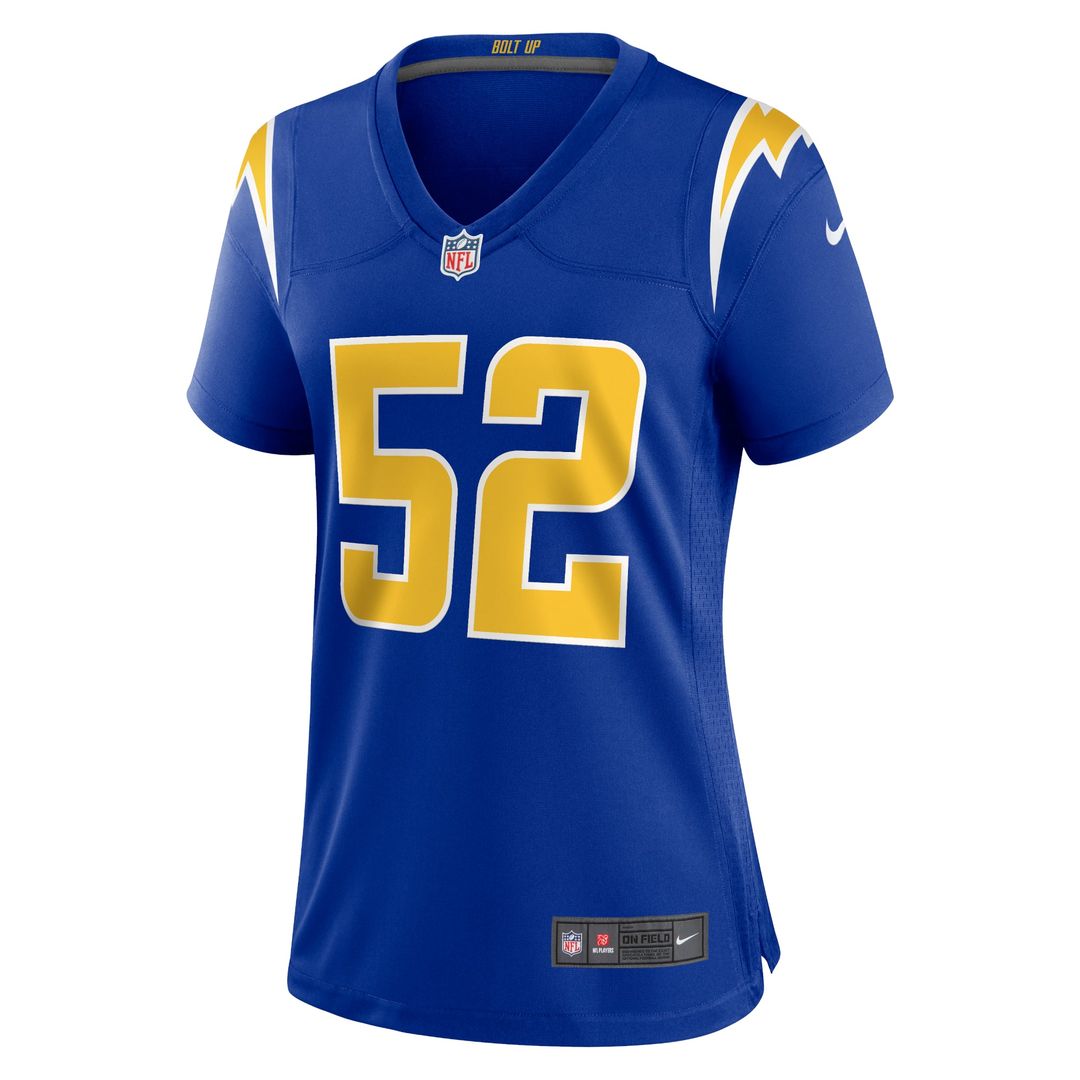 Khalil Mack Los Angeles Chargers Women's Alternate Game Jersey - Royal